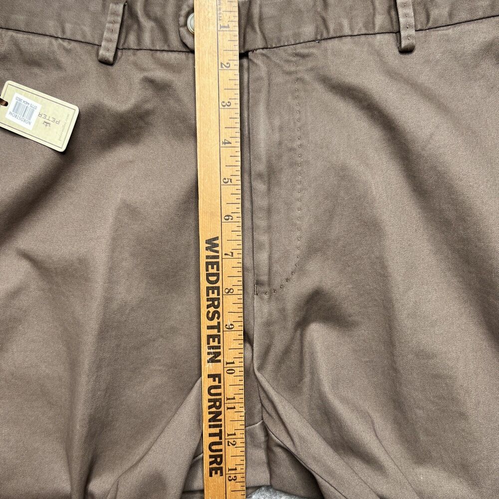 NWT Peter Millar Flat Front Chino Pants Size 35x36 Pima Cotton Espresso Brown - Picture 7 of 13